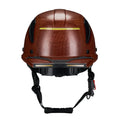EVOLVE Brown Fiberglass Standard Brim Helmet with Integrated Lights