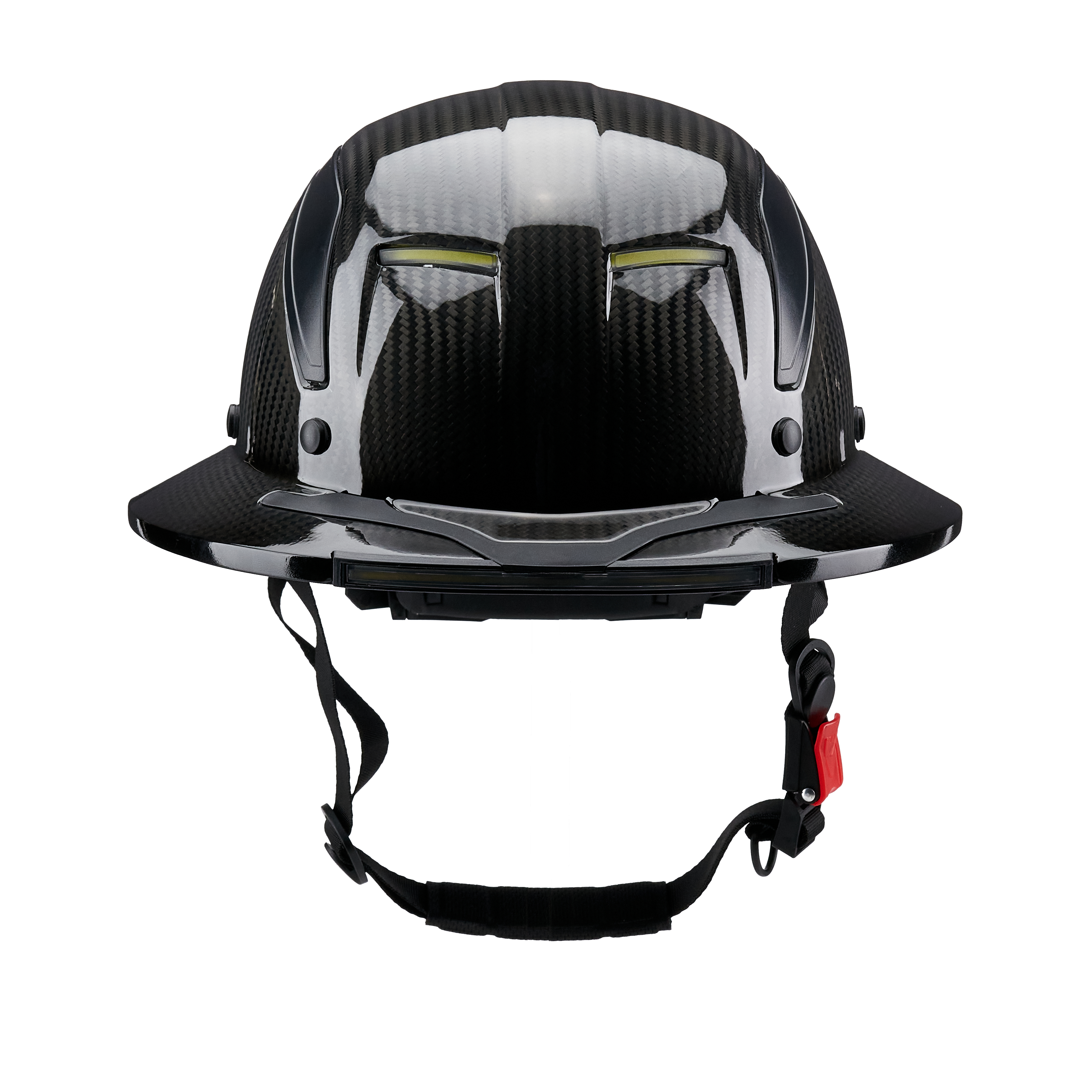 EVOLVE 3K Carbon Fiber Full Brim Helmet with Integrated Lights